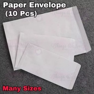 [SG SELLER] 10 Pcs White Envelope 120g Mailing Envelopes Letter C4 C5 Many Sizes Available