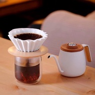 TAMAGOxORIGAMI單人咖啡品味組 手沖壺濾杯雙層玻璃杯 金點設計獎