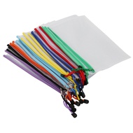 【AiBi Home】-24Pcs Mesh Zipper Pouch Document Bag, Plastic Zip File Folders, Letter Size/A4 Size, for Office Supplies