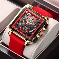 LIGE Women men watch original waterproof silicon strap multifunction analog quartz jam tangan lelaki