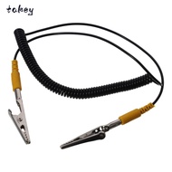 WITAK Coiled Cord, 180cm / 71" 2mm Anti-Static ESD Grounding Cable, Polyurethane Black Male-to-Femal