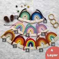 GANTUNGAN Keychain | Bag Hanger | Souvenir | Macrame Rainbow 4 Layers