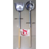 Sudip(Tebal)/Senduk(Tebal) panjang/Turner Ladle (Extra long)Senduk Kuali Kawah/sudip(Ada Beli Ada Ha
