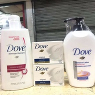 Dove Shampoo+ Dove Lotion + 2pcs Dove Soap