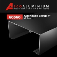Unik Aluminium Open Back Skrup Profile 60560 kusen 4 inch - CA Murah
