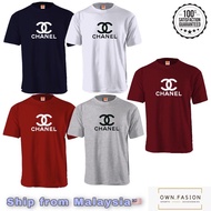 CHANEL logo Tee / Baju Chanel/ baju lelaki perempuan/Tshirt Female / Male/ 100% Cotton/Unisex/Baju kosong/Ready Stock