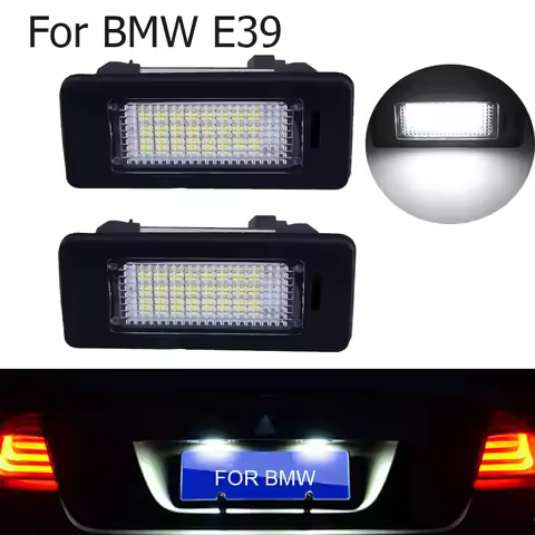 2PCS License plate Light 6000k For BMW E39 E60 LED Number License Plate Lights Error Free 18Led For 