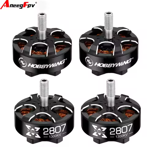 4 pcs HOBBYWING Xrotor 2807/2812 900/ 1100/1300KV 4-6S 1500KV 4-5S / 1700KV 3-4S black Brushless Mot
