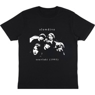 HITAM Slowdive T-Shirt - Soulvpria 1993 | T-shirt BAND SLOWDIVE Soulvpria 1993 | Men's Black SLOWDIV