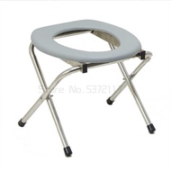 Foldable Commode Chair Bedside Potty Chair For Elderly Pregnant Women Toilet Stool Mobile Squatting Chair Shower Chairs