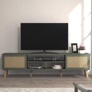 Tomato Home ชั้นทีวี Millers 2.0 TV cabinet with rattan effect fronts | ราคารวมส่งประกอบในกทมและปริม