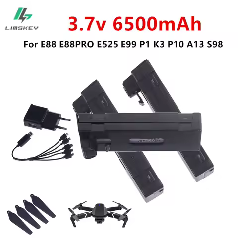 For E88 E88 PRO E525 E525PRO P1 K3 S2 E99 K7 E55 3.7V 6500mAh Large Capacity Lithium Battery Folding