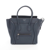 【二手】Celine CELINE手提包 Luggage Micro Shopper 167793 海軍藍皮革 Luggage Micro Shopper 女款二手 B