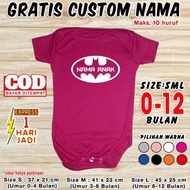 Kaos Bayi Custom Batman Gratis Nama Baju Jumper Custom Bayi Newborn