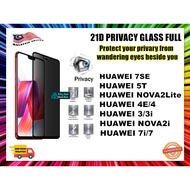 Huawei Nova 7SE / 7 / 7i / 5t / 3i / 2i / 2 Lite / 4e / 4 9H 0.26mm Privacy Tempered Glass