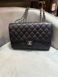 Chanel classic flap 30,cf30,黑色荔枝牛皮銀扣 ,100%Authentic,93%new，not duma cf23❤️尖沙咀門市，歡迎使用消費券❤️