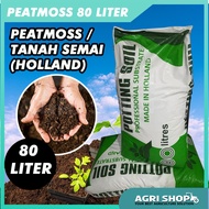 Agrishop Holland Peatmoss 80L (Same As Free Peat) Grad AAA Potting Soil Peat Moss Seeding Soil Tanah