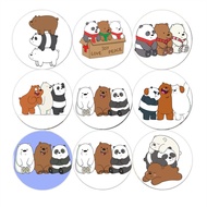 Set of 5 badges of the 3 bear brothers