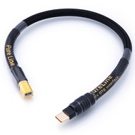 HiFi Sliver ชุบ USB C ถึง B สาย USB Type C ถึง B Audio Data Cable 5N DAC Otg โทรศัพท์มือถือ Thunderb