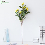 [ISHOWMAL] A Bunch Artificial Lemon Branch with Green Leaves Artificial Fruit Lemon Tree❀