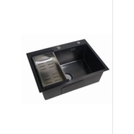 HITAM Minimalist Kitchen sink black 6045 sus 304 / Kitchen sink black 6045
