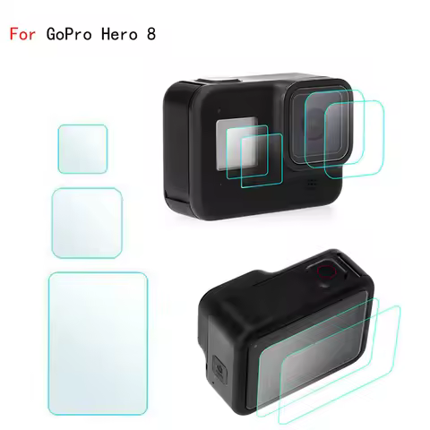 Tempered Glass Screen Protector For GoPro Hero 8 Black Sport Camera Screen Protector Film Camera for