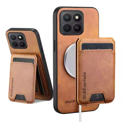 Magnetic Leather Case for Honor 400 500 600 X8C X60 X70 X9D X9C Smart Pro Lite Card Holder Detachabl