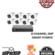 PACKAGE DAHUA 8CH 2MP SMART DUAL LIGHT+MIC CAMERA (PACKAGE DVR8CH +8 BULLET)