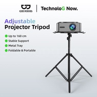 GOOJODOQ Projector Stand Adjustable Height Up to 160cm Large Metal Tray Simple Quick Installation