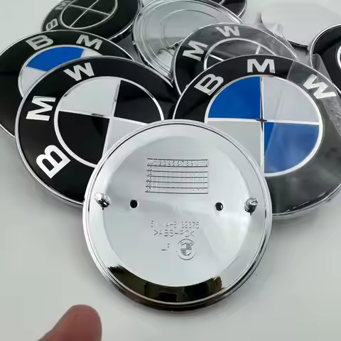 ABS 2pc 82MM74MM Front Hood Emblem Trunk Rear badge logo For BMW E46 E90 F30 F10 F20 G20 E87 E60 E63