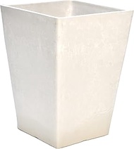 Lead Style TH2227WH Status Square Pot 27, For Flower Fixtures, No Holes, Resin, White, W 7.9 x D 7.9