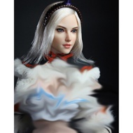 A SUPER DUCK 1/6 Female Beauty Head Sculpt Head Carved Model F 12" Figure Body