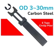 OD 3~30mm Carbon Steel E Type Circlip Plier ETH1.2-ETH10 Retaining Ring Pliers E-shaped Fork Circlip
