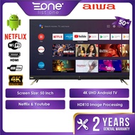 【24H Ship Out】Aiwa 50 Inch Android TV 4K UHD AW-50ULEDX10AF | Netflix Smart TV | Google Play Store |