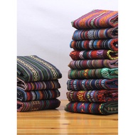Ethnic Style Fabric Cotton Linen Yunnan Lijiang Famous Ethnic Style Tablecloth Retro Linen Bohemian 