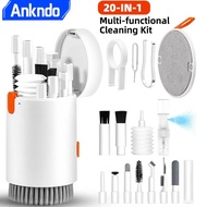 20-in-1 Computer Keyboard Cleaning Brush Screen cleaning Spray Bottle Set Airpods Cleaner Headset Cleaner Pen Laptop Screen Cleaning Bluetooth Earphones Cleaning Kit Keycap Puller