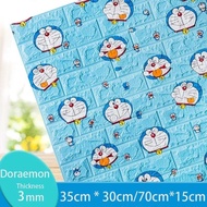 Wallpaper Dinding Sticker 3D Foam Anti Air Motif Bata Berteksture Seperti Bata