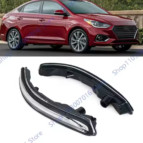 For Hyundai Accent 2018 2019 2020 LED Rearview Side Mirror Turn Signal Light Lamp 87614-H6000 87624-