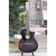 Stadd Hercules Acoustic Guitar with Built-in Fishman Pickup Black