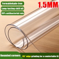 【100 times better quality than cheap tablecloths】 Thickness 2.5 mm pvc table cover PVC Round Table P