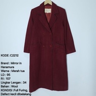 Coat Long Coat Winter Wool Preloved 046