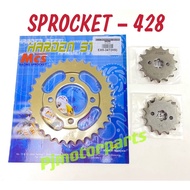EX5 Dream Wave 100 SYM Bonus EX5 Class GBO GBOJ C70 - 428 Sprocket Front & Rear Gear Spoket Depan & 