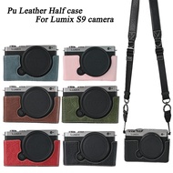 PU Leather Camera Half Case for Panasonic Lumix S9