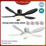 【Shrry Lighting】Ceiling Fan With Light 6 Tone DC Motor Ceiling Fan（Wood Blades）Ceiling Light