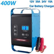 30-Amp 12V 24V 15A  Fully-Automatic Smart Car Battery Charger, Battery Maintainer, Trickle Charger, 
