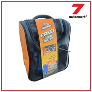 Armor All Wash & Wax 500ml,Glass Cleaner 500ml, Microfibre Cloth Free Turbo Thrust-Go With Bag