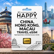eSIM China Hong Kong Macau [Instant QR CODEl] VPN FREE 5G Unlimited Data High Speed Travel esim