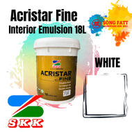 SKK Acristar Fine Emulsion Interior Paint (White) 18L (Song Fatt)