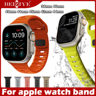 Soft ซิลิโคน สายนาฬิกา For apple watch Band Ultra / Ultra 2 49mm serise 9 8 7 41mm 45mm 44mm 42mm 42mm 40mm 38mm สาย นาฬิกา สมาร์ทวอทช์ สายนาฬิกาข้อมือสำหรับ sport Watchband