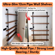 5 Layers Loft industrial wind pipe wall mounted bookshelf partition wall hanging retro solid wood ra